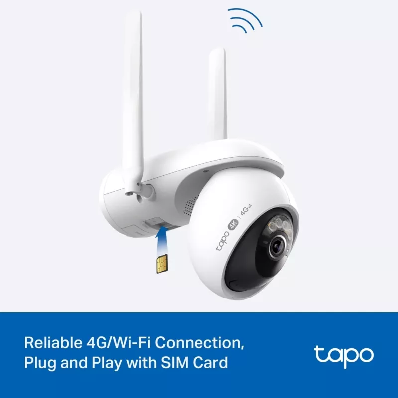 TP-LINK Tapo C665G Kit lauko IP kamera su saulės baterija 4K 8MP Wi-Fi LTE