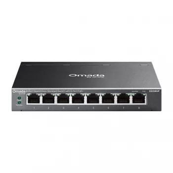 TP-Link Omada ES208GP PoE+ 8-Port Gigabit Smart Managed Switch su 61W PoE biudžetu