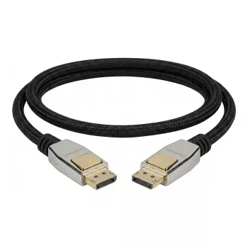 GOOD CONNECTIONS Premium DisplayPort 2.0 laidas, 54 Gbit/s, UHBR 13.5, 4K @240Hz / 8K @60Hz, pilnai metalinė jungtis, varis, 3 m, juoda