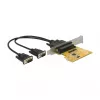Delock PCI Express x1 kortelė 2 x Serial RS-232 High Speed 921K ESD apsauga nuo viršįtampio