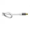 Good Connections SmartFLEX SAT antenos laidas, IEC/Coax kampuotas kištukas į lizdą, paauksuotas, keturgubai ekranuotas, 120 dB, baltas, 1 m (GC-M2061)