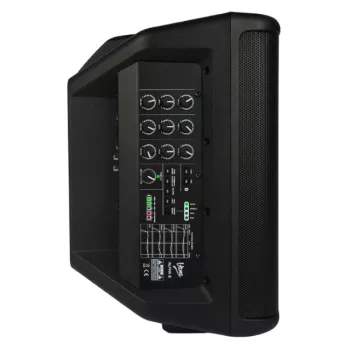 V-TONE ALPHA 8 Aktyvi Baterijinė Koloninė PA Sistema su Įmontuotu Mikšeriu, 300W RMS, 8 inch Žemų Dažnių Garsiakalbis, Bluetooth, USB/SD, Reverbas