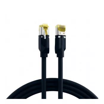 EFB-Elektronik RJ45 Patch Cable Cat.6A S/FTP LSZH Draka UC900 TM31 Black 0.25m