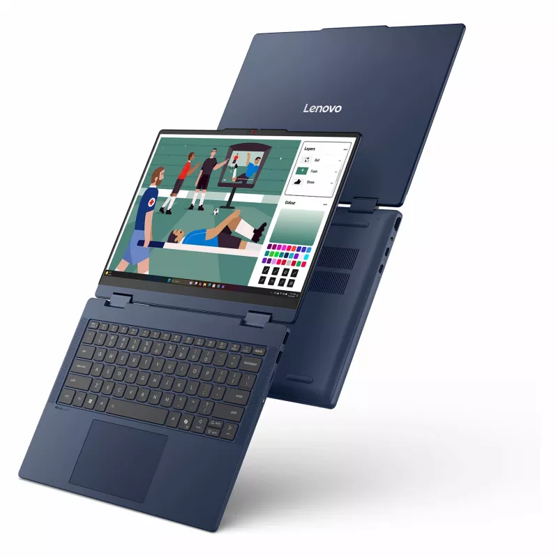 Lenovo IdeaPad 5 2-in-1 14IPH11 Copilot+ PC 83UG002BGE 2-in-1 nešiojamas kompiuteris, 14 colių WUXGA IPS jutiklinis, Intel Core Ultra 7 355, 16GB DDR5, 512GB SSD, Windows 11 Home, vokiška klaviatūra