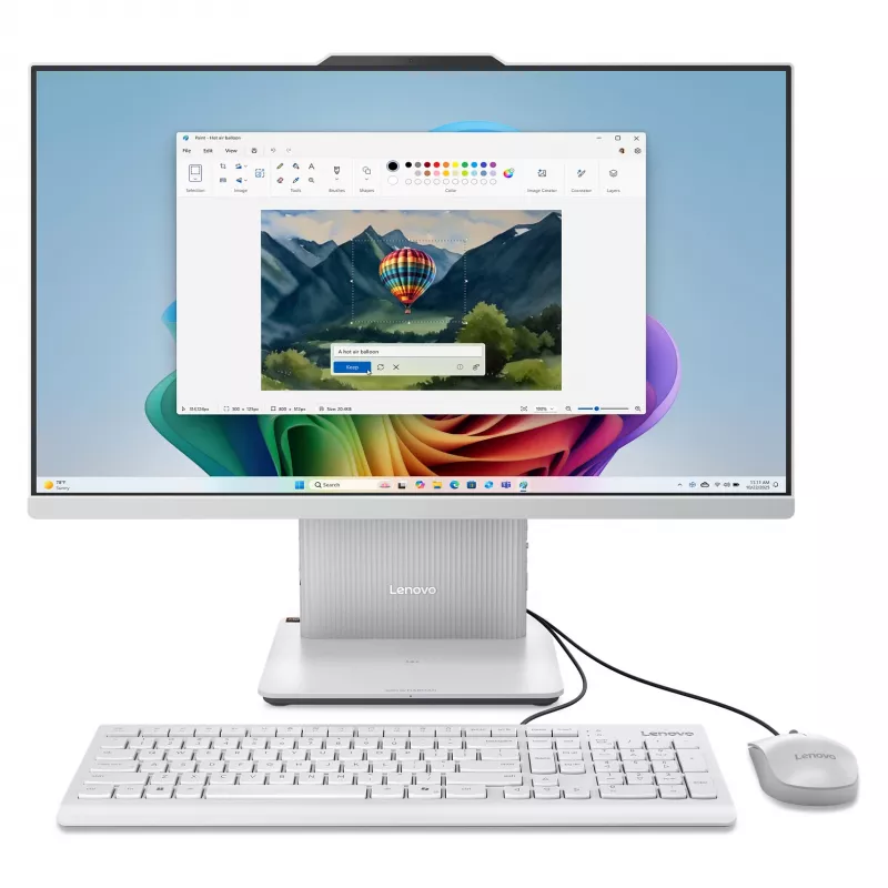 Lenovo IdeaCentre AIO 24AKP10 All-in-One PC, AMD Ryzen 5 7530U, 23,8 inch Full HD IPS, 16GB RAM, 1TB SSD, Windows 11 Home, Black