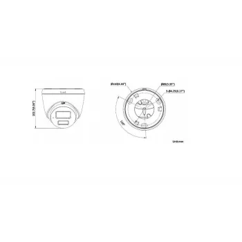 Hikvision DS-2CD1367G2H-LIU 2,8mm 6MP lauko kupolinė IP kamera su Smart Hybrid Light
