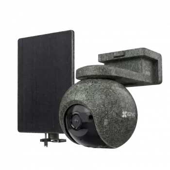 EZVIZ CS-EB8/SP Ranger baterijomis maitinamas lauko PT kamerų rinkinys su saulės baterija (4G/LTE, WiFi 2,4 GHz, 4K, 8 MP, 4 mm, IP65)