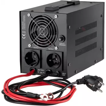 KEMOT PROsinus-800 Nepertraukiamo maitinimo šaltinis 800VA/500W gryno sinuso banga 12V 230V juoda