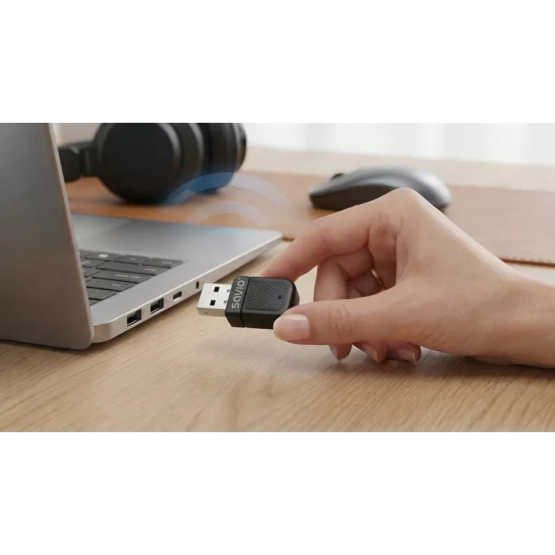SAVIO BT-070 USB 2.0 Bluetooth 4.0 Adapter Black