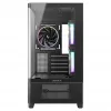 DeepCool CG380U Mid-Tower korpusas, grūdintas stiklas, 3x 120mm ARGB ventiliatoriai, juodas