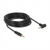 Delock 3,5 mm 4 Pin Stereo Jack Audio Cable, Male to Male, Angled, 5 m, Black