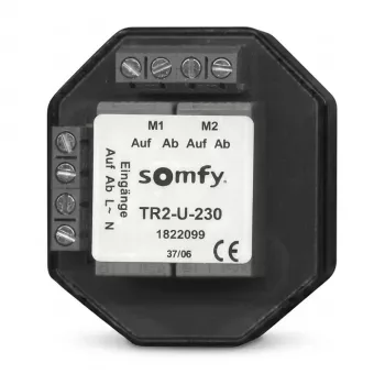 SOMFY 1822099 TR2-U-230 Įleidžiamas atskyrimo relė dviem pavaroms