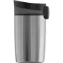 SIGG 8695.50 Hot & Cold One-Hand Push-Button Vacuum Insulated Bottle, 0.27 L, Obsidian Black, Stainless Steel