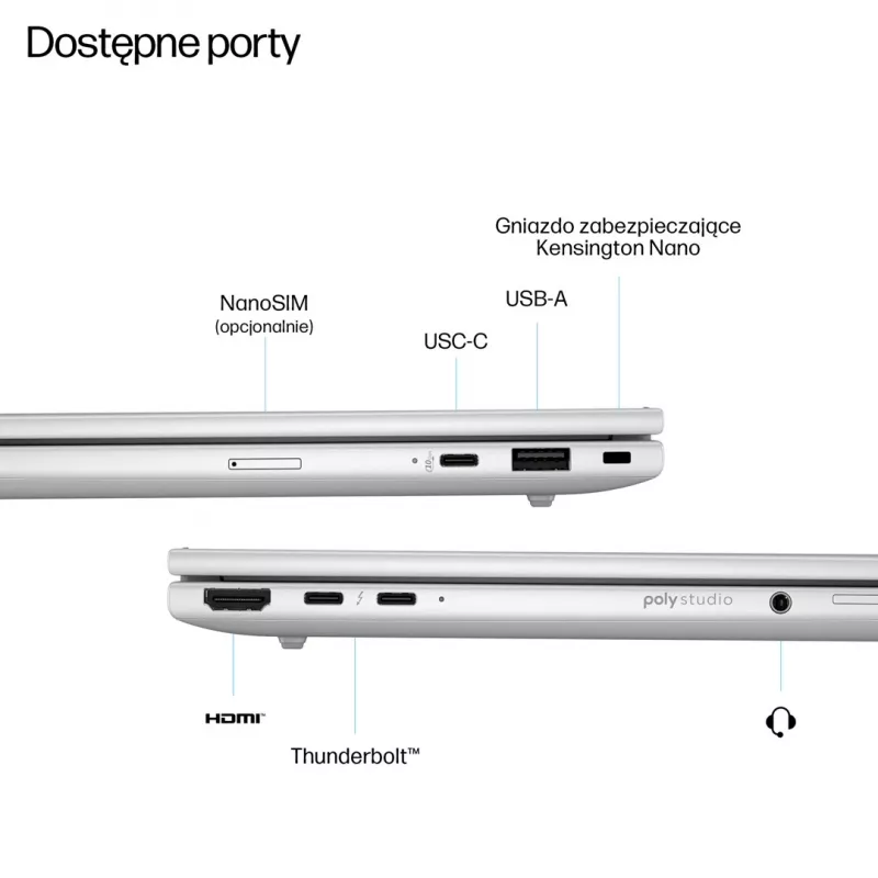 HP EliteBook 8 G1i AI Intel Core Ultra 5 225U nešiojamas kompiuteris 35,6 cm (14 inch) WUXGA 24 GB DDR5-SDRAM 512 GB SSD Wi-Fi 6E (802.11ax) Windows 11 Pro AI PC sidabrinis