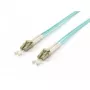 Equip LC-LC Fiber Optic Patch Cable OM3 3m Multimode Duplex Turquoise LSZH