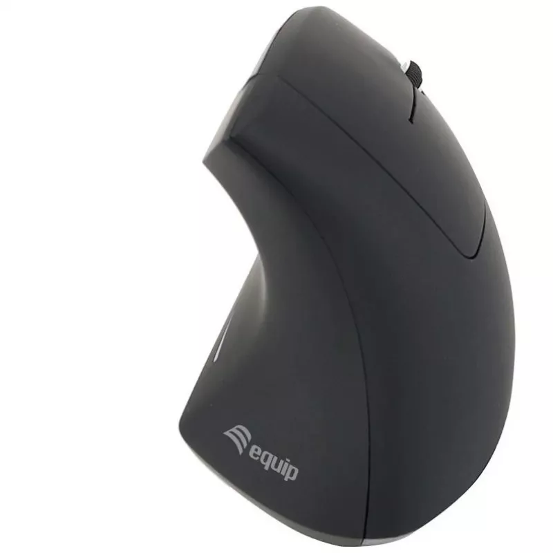 Equip 245110 Vertikali ergonomiška belaidė pelė – dešinei rankai, 2,4 GHz, USB imtuvas, juoda