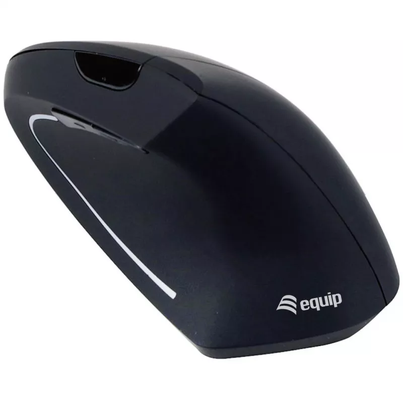 Equip 245110 Vertikali ergonomiška belaidė pelė – dešinei rankai, 2,4 GHz, USB imtuvas, juoda