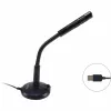 Stalinis mikrofonas Equip 245340 su reguliuojamu kampu, USB jungtimi, juodas