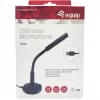 Stalinis mikrofonas Equip 245340 su reguliuojamu kampu, USB jungtimi, juodas