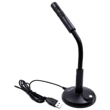 Stalinis mikrofonas Equip 245340 su reguliuojamu kampu, USB jungtimi, juodas