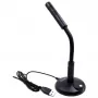 Stalinis mikrofonas Equip 245340 su reguliuojamu kampu, USB jungtimi, juodas