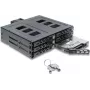 Delock 5,25 inch Wechselrahmen für 6 x 2,5 inch SATA oder SAS HDD / SSD mit Schloss