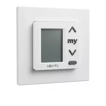 SOMFY Chronis Uno 50 skaitmeninis laikmatis roletoms ir žaliuzėms, 50x50mm, gryna balta (RAL 9010), 230V