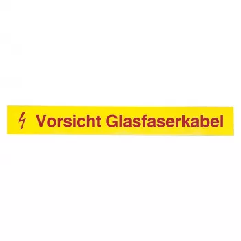 EFB-Elektronik Įspėjamoji etiketė šviesolaidžiui, Atsargiai Šviesolaidinis Kabelis, 50 vnt. (80361.1-50)