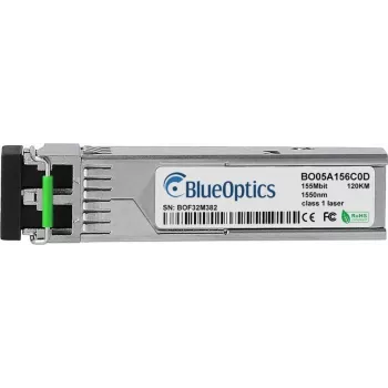 BlueOptics BO05A156C0D Suderinamas SFP Siųstuvas-Imtuvas, LC-Duplex, 100BASE-ZX, Vienmodis Pluoštas, 1550nm, 120KM, DDM, 0°C/+70°C (55112407201-BO)
