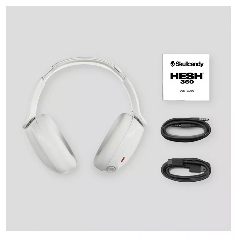 Skullcandy Hesh 360 belaidžiai ausinių ant ausų, Bluetooth 5.0, aktyvus triukšmo slopinimas, balta