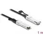 Delock Twinax Cable QSFP28 Male to QSFP28 Male 100 Gbps 1 m