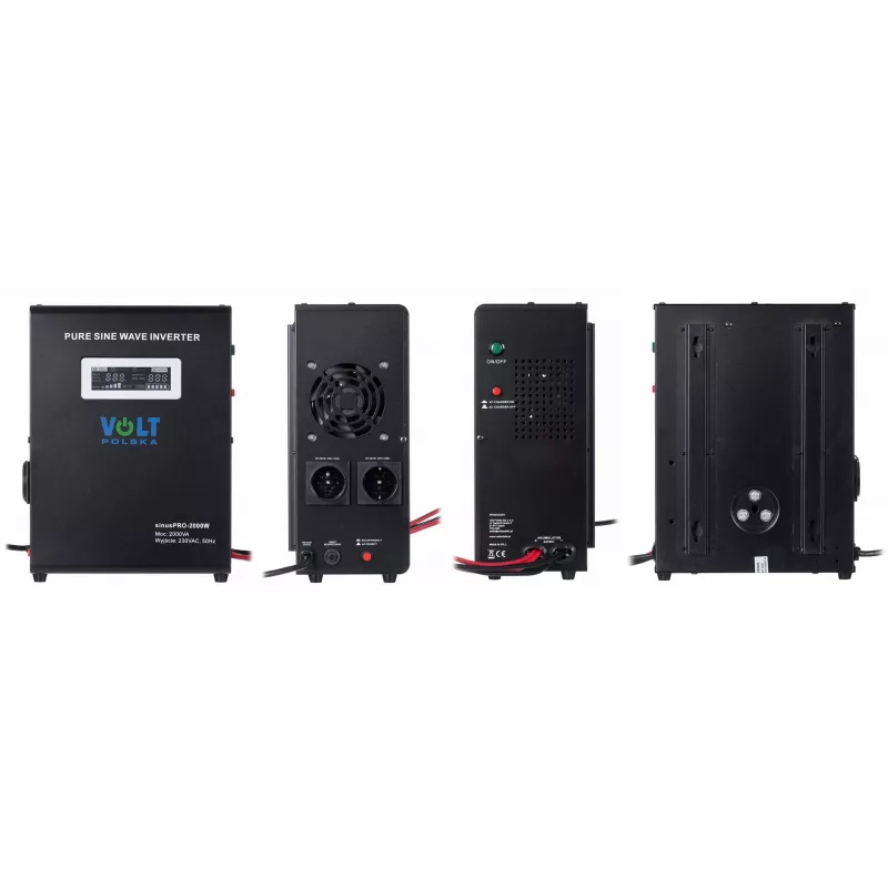 VOLT POLSKA SINUS PRO 2000W 24V gryno sinuso keitiklis/įkroviklis 1400W nuolatinė apkrova