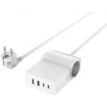 4smarts USB-C/A Power Strip Desk GaN 65W White