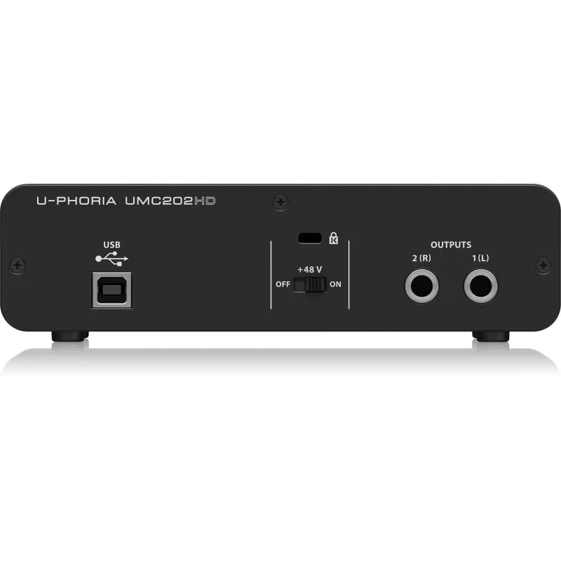 Behringer UMC202HD USB garso sąsaja su MIDAS pirminiais stiprintuvais