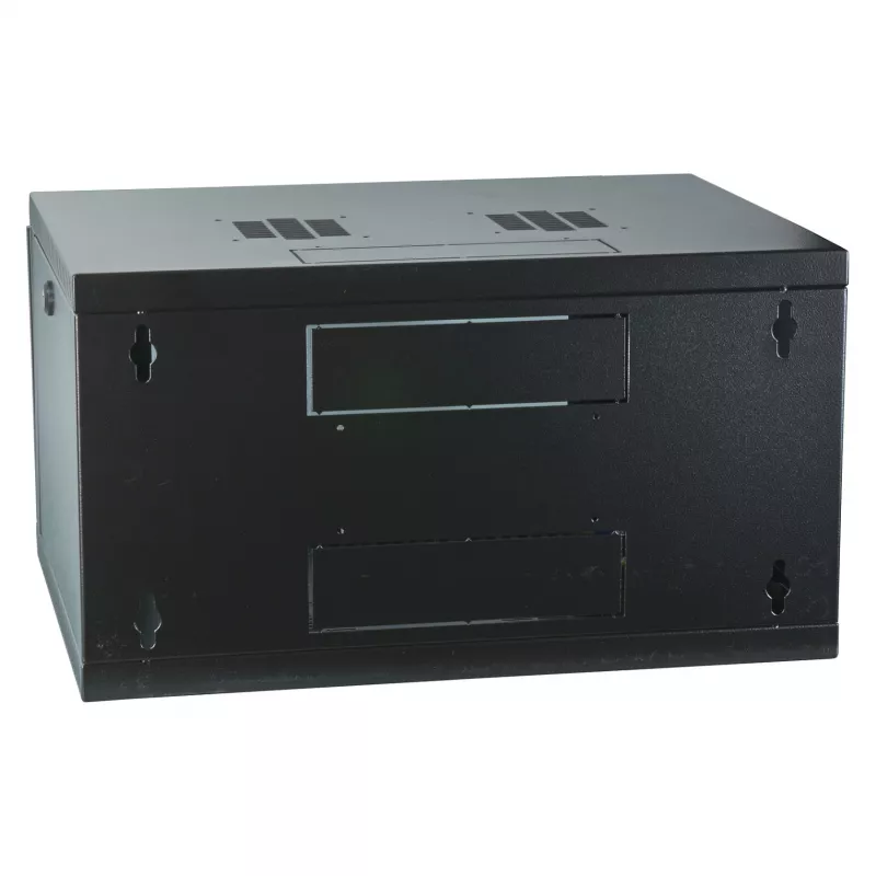 EFB-ELEKTRONIK 19 colių sieninis korpusas 6U, fiksuotas, 1-dalies, RAL 9005 anglies juodas, gylis 450 mm (691706VTS.45)