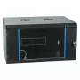 EFB-ELEKTRONIK 19 colių sieninis korpusas 6U, fiksuotas, 1-dalies, RAL 9005 anglies juodas, gylis 450 mm (691706VTS.45)
