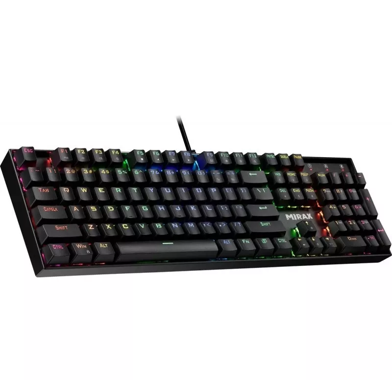 Defender Mirax GK-352 mechaninė žaidimų klaviatūra, Outemu Blue jungikliai, RGB foninis apšvietimas, laidas USB, juoda