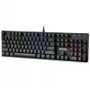 Defender Mirax GK-352 mechaninė žaidimų klaviatūra, Outemu Blue jungikliai, RGB foninis apšvietimas, laidas USB, juoda