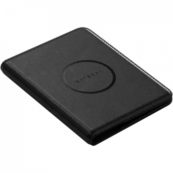Satechi Vegan-Leather Passport Cover with Find My (Juoda)