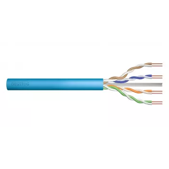 DIGITUS CAT 6A montavimo kabelis U/UTP Dca AWG 23/1 LSOH 100 m mėlynas ritė