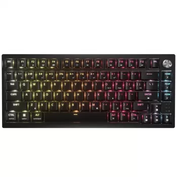 CORSAIR K65 PLUS Wireless 75% mechaninė klaviatūra, Hot-Swappable, MLX Red Tactile jungikliai, per klavišą RGB, QWERTY English, juoda