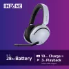 Sony INZONE H5 belaidės ausinės žaidimams su mikrofonu, baltos