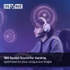 Sony INZONE H5 belaidės ausinės žaidimams su mikrofonu, baltos