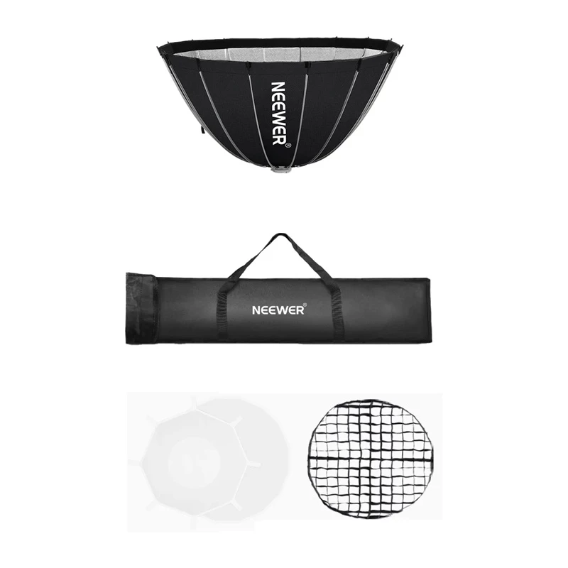NEEWER SF120Q 120W Bi-Color LED Video Light su Bowens Mount, 2700K-6500K, CRI≥97, programėlės valdymas