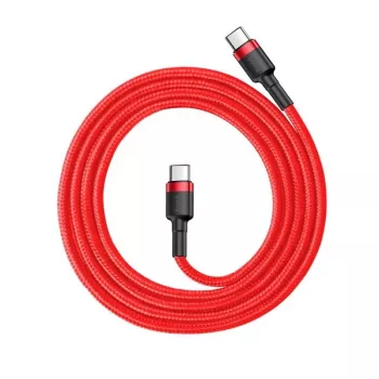 Baseus Cafule USB-C į USB-C Laidas 60W 1m Raudonas