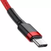 Baseus Cafule USB-C į USB-C Laidas 60W 1m Raudonas