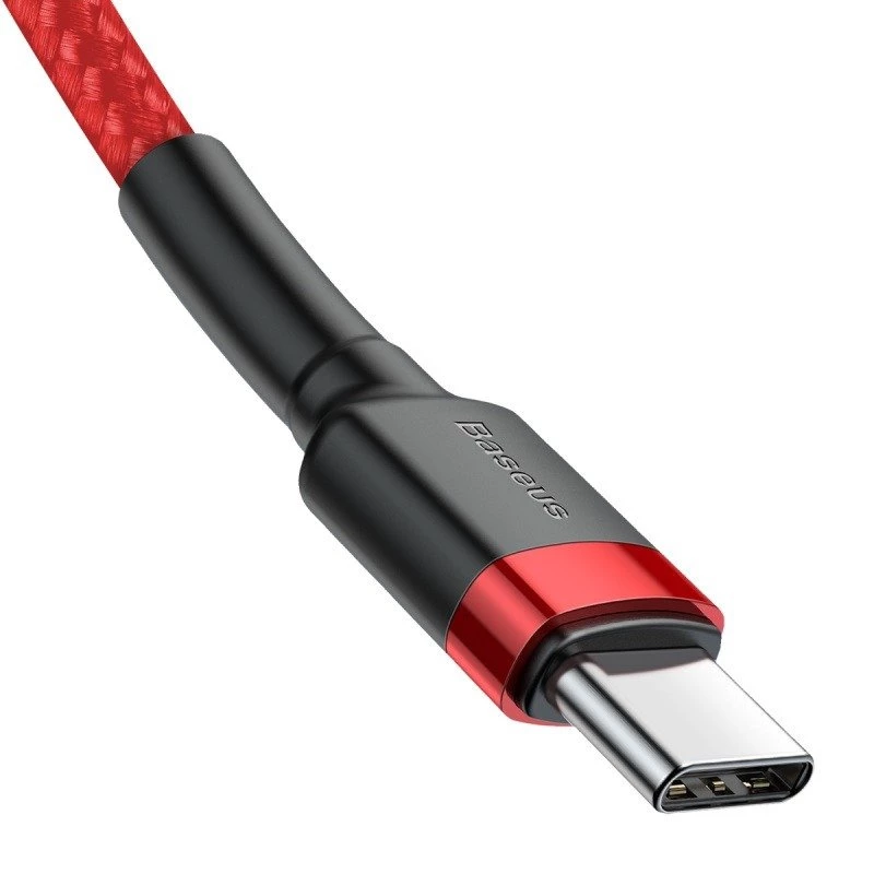 Baseus Cafule USB-C į USB-C Laidas 60W 1m Raudonas