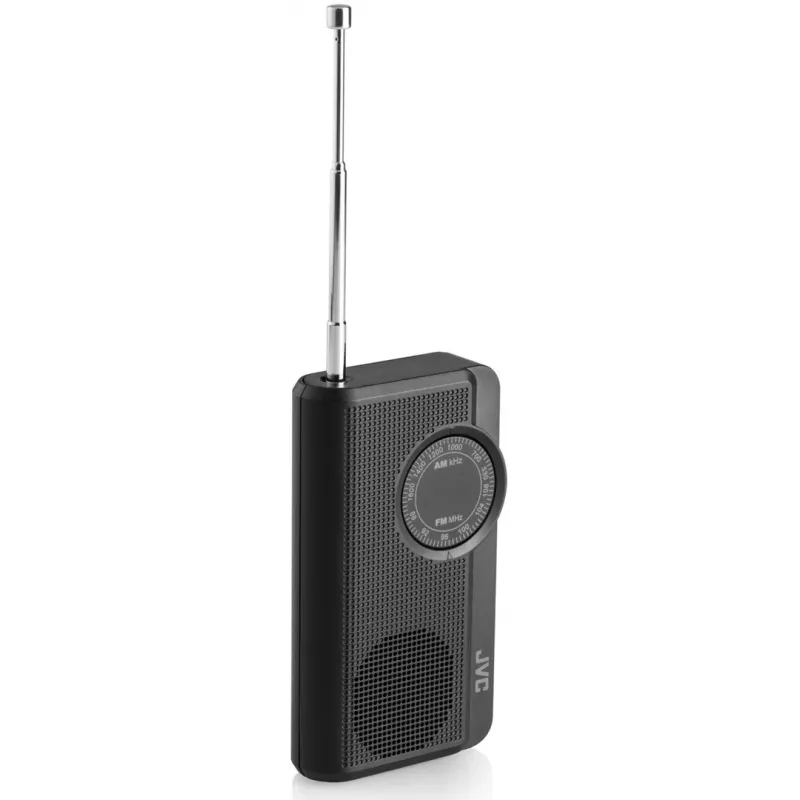 JVC RA-E311B Nešiojamas AM/FM Radijo Imtuvas su Teleskopine Antena ir Rankena, Juodas