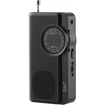 JVC RA-E311B Nešiojamas AM/FM Radijo Imtuvas su Teleskopine Antena ir Rankena, Juodas