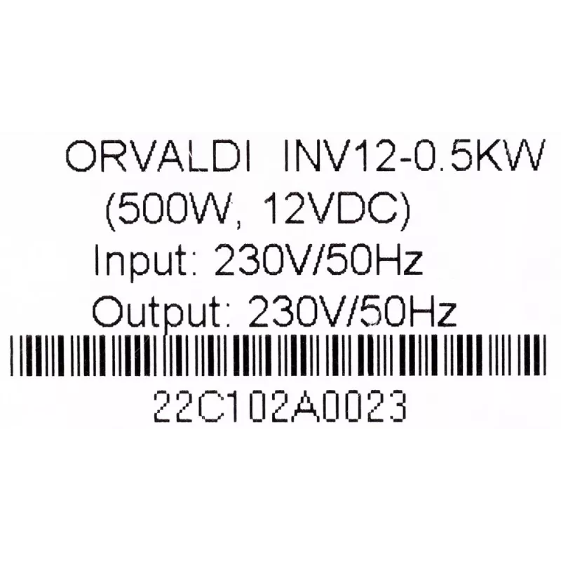Orvaldi Inverter 12-500W Line-Interactive 0.5 kVA